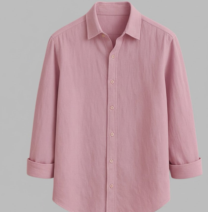 The Dusty Rose Mauve Casual Button-Down Shirt