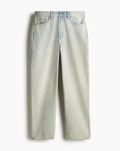 Men’s Light Beige Straight-Fit Denim Jeans | Effortless Modern Style