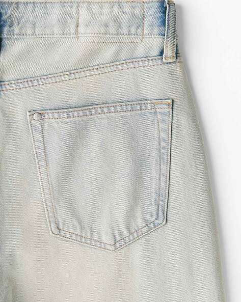 Men’s Light Beige Straight-Fit Denim Jeans | Effortless Modern Style