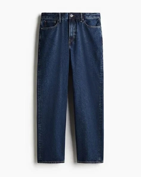 Men’s Dark Blue Straight-Fit Denim Jeans | Premium Everyday Style